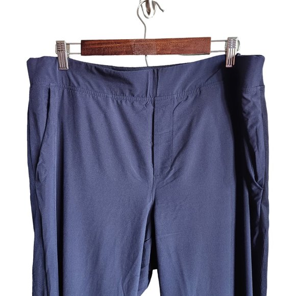 Athleta Pants Women's 16 Blue Brooklyn Ankle Pant Lightweight Pockets - Picture 2 of 10